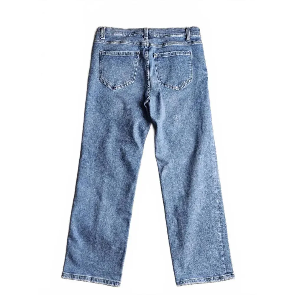 Kensie VintageLuxe Ella High Rise Straight Jeans Women 10/30 Light Wash D/10 - Picture 2 of 5